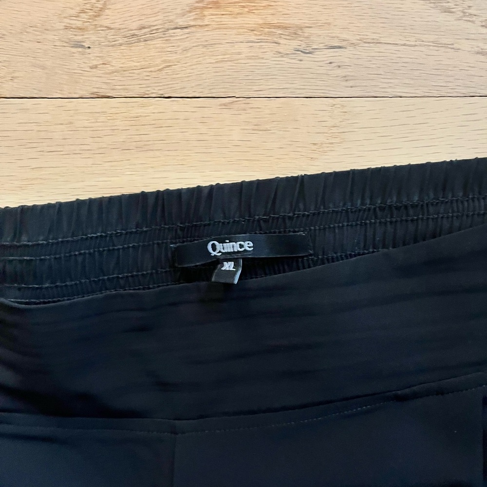 NWOT Quince Performance Wide Leg Pants in Black - Picture 4 of 4